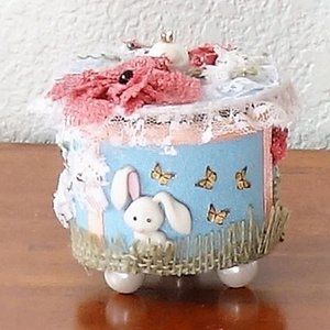 Tooth Fairy Box, Girls Ring Box, Girls Jewelry Box, Bunny Trinket Box